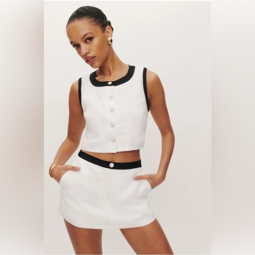 BNWOT Reformation Roxy Linen Two Pieces Coord set size 6
